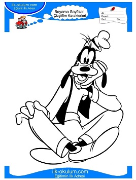 Çocuklar İçin Goofy Boyama Sayfaları 